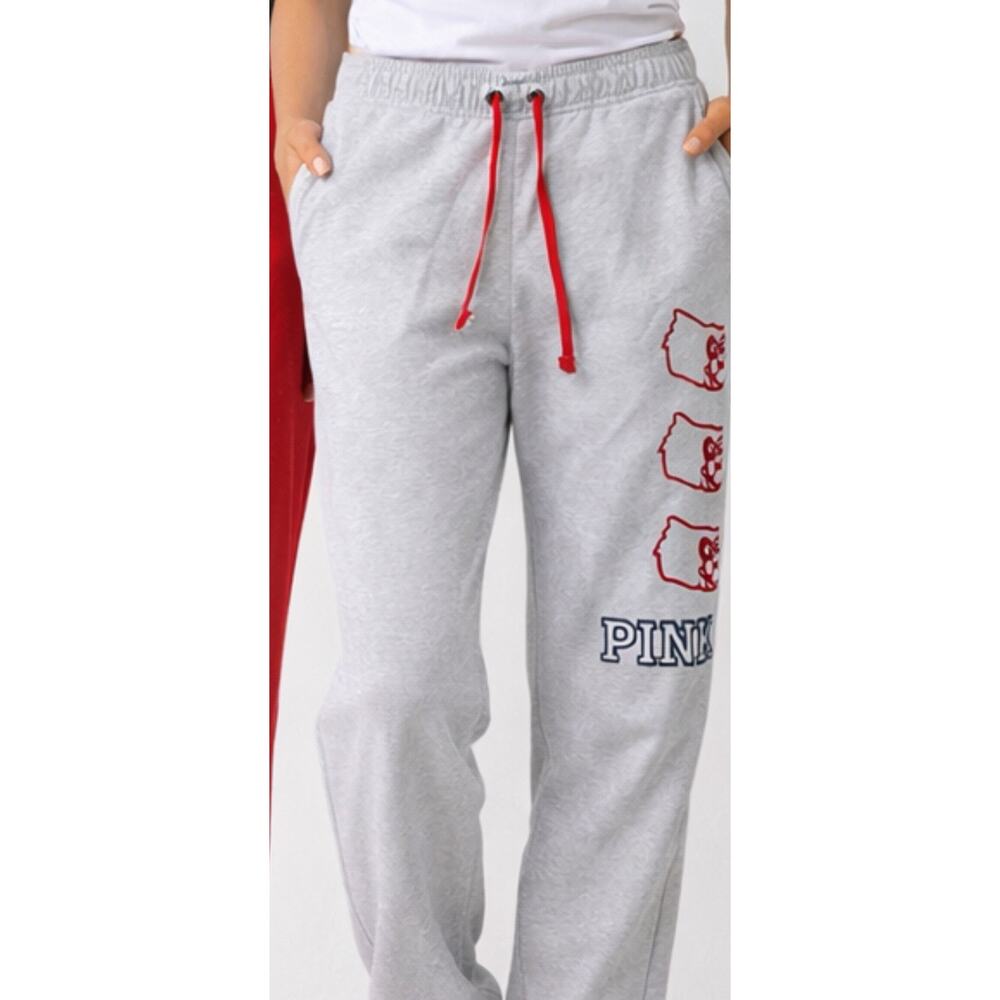 PINK Victoria Secret Louisville Cardinals Sweatpants Womens L Gray Jogger